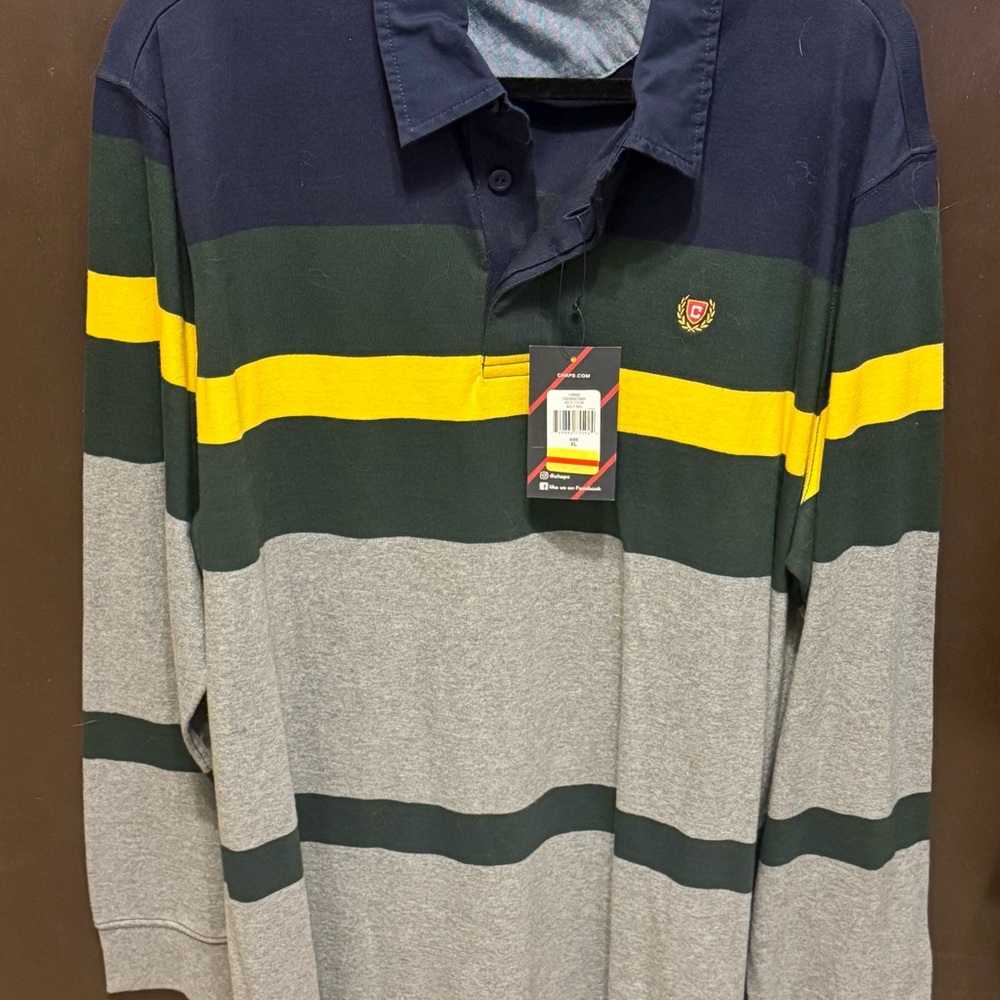 Chaps Blue and Yellow Polo Shirt